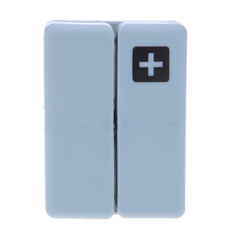7 Grids Weekly Pill Box Magnet Lid Tablet Storage Box Pill Splitter(Blue)