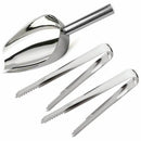 Ice Scoop and Ice Tongs (3 Pack), Stainless Steel Serving Tongs and Food Sc W4L2