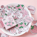 Strawberry Flavor Bullet Journal Mini Box Decorative Label Washi Stickers D L6X1