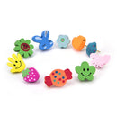 50xMulti-Coloured Cartoon Assorted Push Pins Drawing Cork Board Office Supply lj