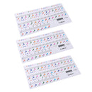 3 Pieces Piano Keyboard 61 Electronic Keyboard Key Stickers