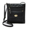 Fashion Women Shoulder Bag Satchel Crossbody Bags PU Sling Handbag (Black)