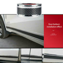 2x 5cm*1m Car Door Sill Scuff Plate Carbon Fiber Black Pedal Protector Strips