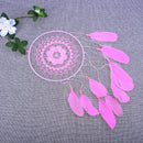 Pink Handmade Lace Dream Catcher Feather Bead Hanging Decoration Ornament