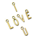 100pcs Bronze Alloy Alphabet Charms Pendants Letter Beads for Jewelry Making