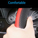 1* New Car PVC Leather Steering Wheel Cover Anti-slip Protector 38cm /15in FGG