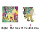 Cat in Glasses DIY Round Diamond Painting Embroidery Kits Needlework Set