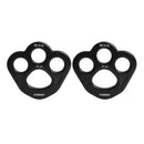 2Pcs High Strength 28KN Paw Rigging Plate Mountaineering Exploring Black