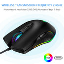 7 Buttons Type-C Wired Optical Mouse 3200DPI Adjustable Backlight Gaming Mice