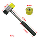 40mm Double- Faced Nylon Rubber Hammer Soft Mallet and Non Slip Plastic Grip for