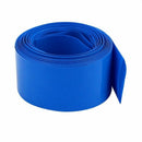 40mm Flat Width 10M Length PVC Heat Shrink Tube Blue for 18650 Battery Pack N1J6
