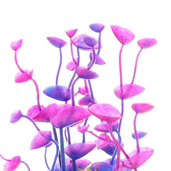 2 PACK, 19cm High Plastic Plant Fish Tank Artificial Narcissus Water Grass