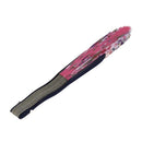 Chinese Japanese Fabric Bamboo Folding Hand Held Fan Pink I8E8