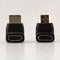 90 Degree + 270 Degree HDMI Male to Female Right Angle Adapter Connector