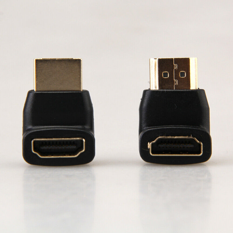 90 Degree + 270 Degree HDMI Male to Female Right Angle Adapter Connector