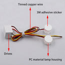 2pcs 12V-85V Car Flashing Emergency Warning LED Strobe Lights Flasher