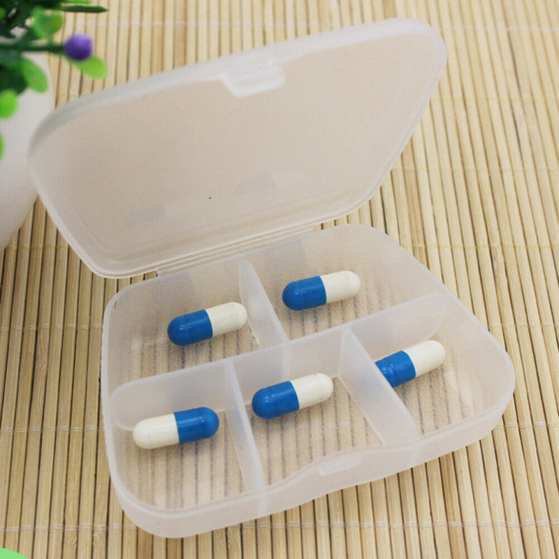 5 Grids Portable Sealed Pill Box Medicine Storage Holder Case Container