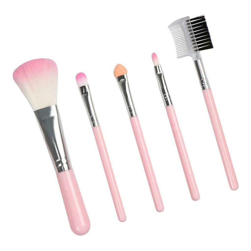 5 Pcs Makeup Brushes Premium Synthetic Foundation Powder Concealers Eye Shadows