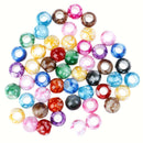 50x Acrylic Round Hair Beads Braids Diy Dreadlock Beads Hair Extension Jewelr Kw