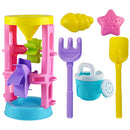 Sand Toys for Kids - 6pcs Candy Color Play Sand Kit with Shovel Rake & Molds