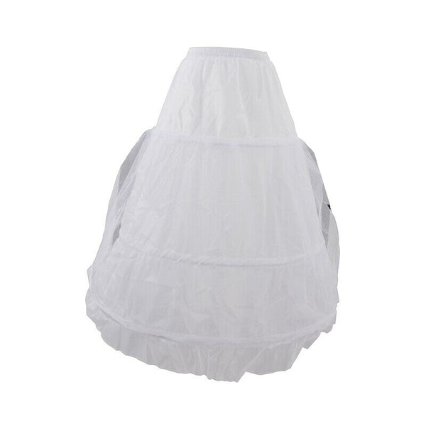Three Hoops White Wedding Bridal Gown Dress Underskirt Petticoat N1G1
