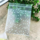100pcs Frosted Cute Dots Plastic Pack Candy Cookie Soap Packaging Bags Cupc