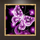 Butterfly Painting 5D Diamond Mosaic Embroidery DIY Cross Stitch(Rose Red)