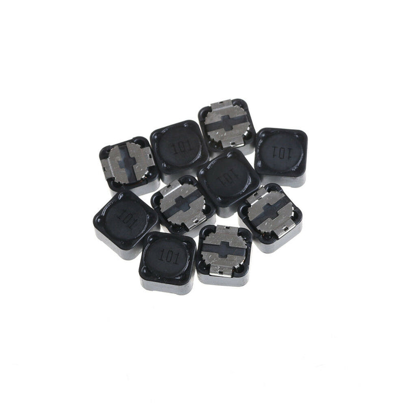 10Pcs Shielded Inductor SMD Power Inductors CD127 100uH 101 12x12x7mm FU