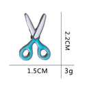 Fashion Creative Women Costume Brooches Scissors Pattern Pin Casual Jewelry A