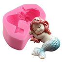 Sleeping Mermaid Silicone Mold Cake Decor DIY Craft Soap Tools Christmas GSEAU