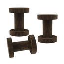 3pcs Wooden Spools Classic Empty Thread Bobbins DIY Sewing Notions 61x45mm