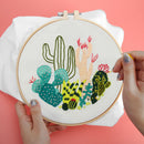 30 X 30cm For Beginner DIY Cactus Embroidery Needlework Cross Stitch Craft