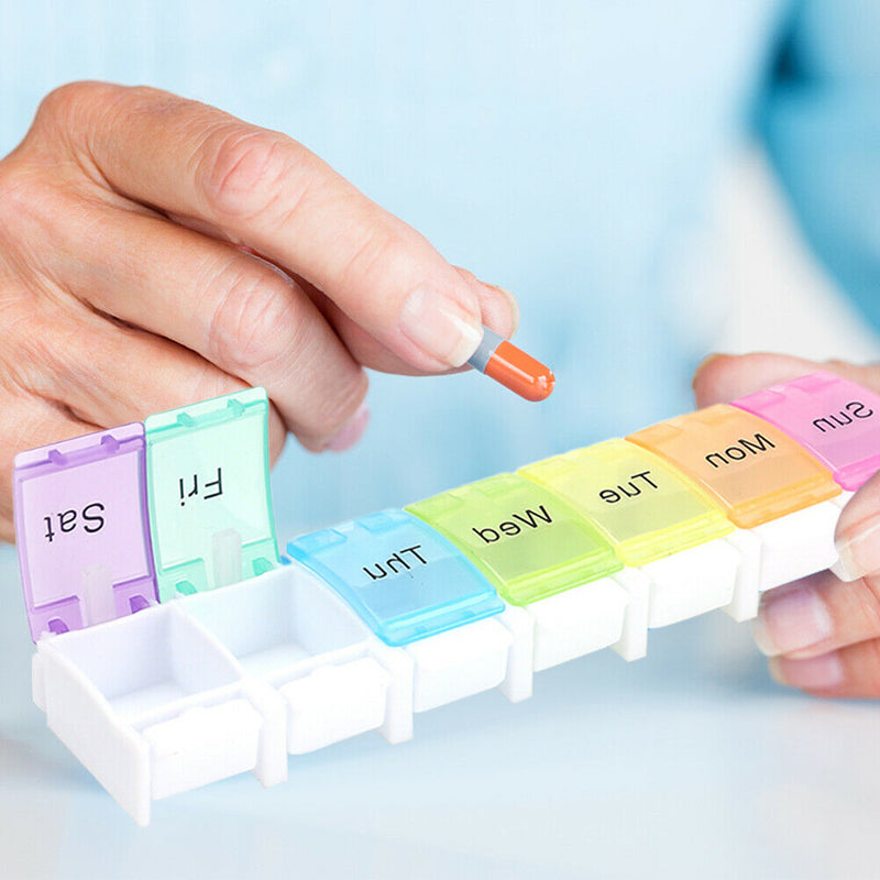 7 Days Weekly Pills Box Tablet Holder Storage Case Medicine Drug Container