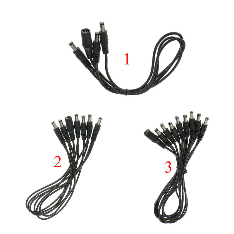 1 To 3 Way Effect Pedal Daisy Chain Power Supply Splitter Adapter Cable Cord