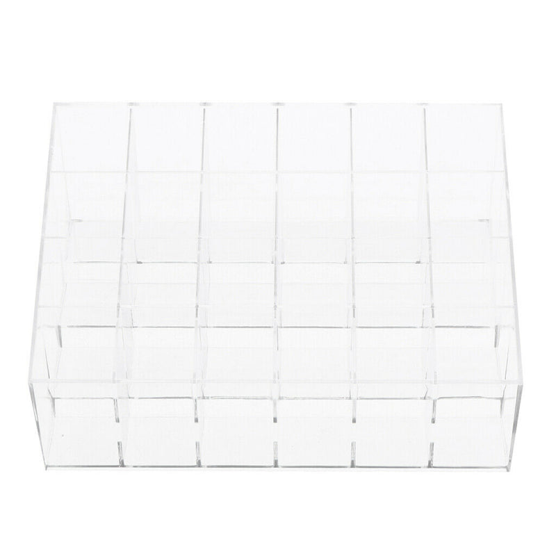 Clear Acrylic Lipstick Holder Organizer: 24 Spaces for Lipsticks,Lip Gloss and