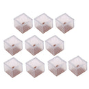 10 Pieces Clear Chair Leg Floor Protectors Furniture Pads Square Leg 42-48mm