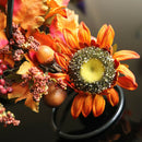 Halloween Simulation Maple Leaf Candle Holder Iron Candlestick Gifts