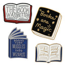 4pcs Ladies Kids Cartoon Cute Magic Books Badge Corsage Brooch Collar Pins
