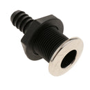 Black Thru Hull Fitting Marine Boat Hose With Stainless Rim for Marine 13mm