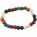 8mm Wood Bracelet Link Bracelet Wrist Tibetan Buddhist Multicolor Buddha Pr Y9N7