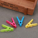 20pcs Plastic Clothes Clips Household Drying Socks Towel Rack Clamps Holder