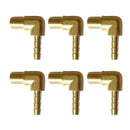 6x Male 90 Degree Elbow Hose Straight Barb Pipe Working Connector Access