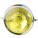 Retro Amber Lens Round Lamp Headlight for Motorbike