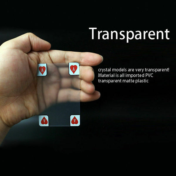 Creative Transparent Plastic Waterproof Poker Novelty Poker Index Playing C P8U5