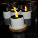 6x Solar Powered Electric LED Candles Flickering Flameless Tea Light Yellow