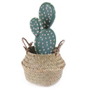 Storage Basket Rattan Straw Basket Wicker Folding Flower  Pot Flower Basket
