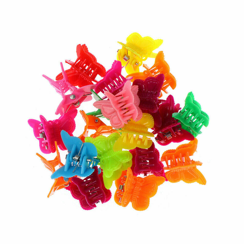 20*/Set Fashion Butterfly Hair Clips Mini Hairpin Women Girls Cartoon Claw Clip*