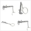 Tools Keychains Movable Vernier Caliper Metal Key Ring Chain Keychain Keyring