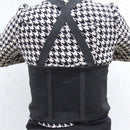 Adjustable Back Lumbar Brace Support Belt Shoulder Strap Suspenders Work J3K6