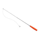 Pet Telescopic Feather Teaser Wand Rod Cat Toys w/Replacement Head (Orange) A